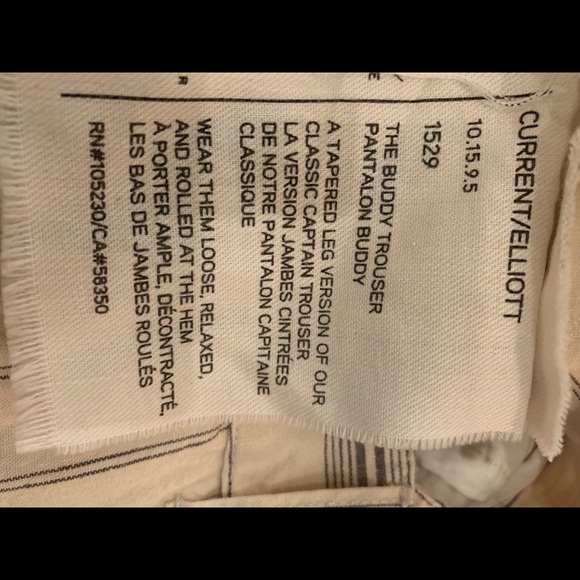 Current Elliott small black and cream striped pant - Picture 6 of 9